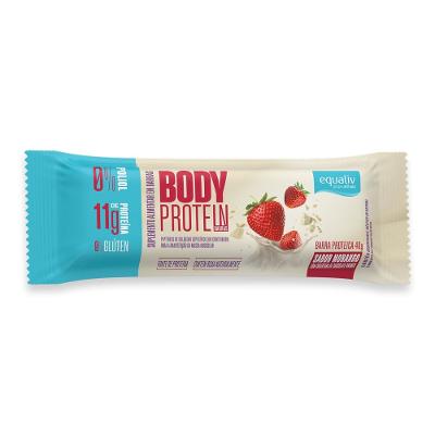 Barra de Proteína Body Protein Red Equaliv Sabor Morango 40g
