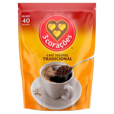 Cafe 3 Coracoes Soluvel Refil 40g Refil