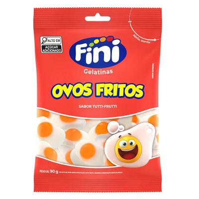 Bala Fini Ovos Fritos Sabor Tutti Frutti 90g