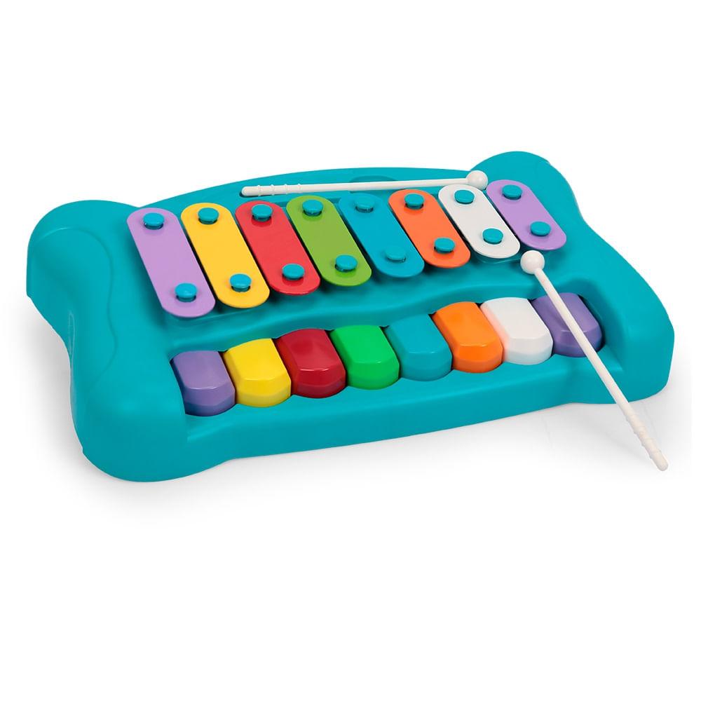 Brinquedo Infantil Piano Xilofone 2 em 1 Mundo Mágico Do-Ré-Mi - 1