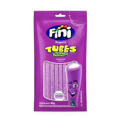 Bala Fini Tubes Azedinhos Sabor Uva 80g