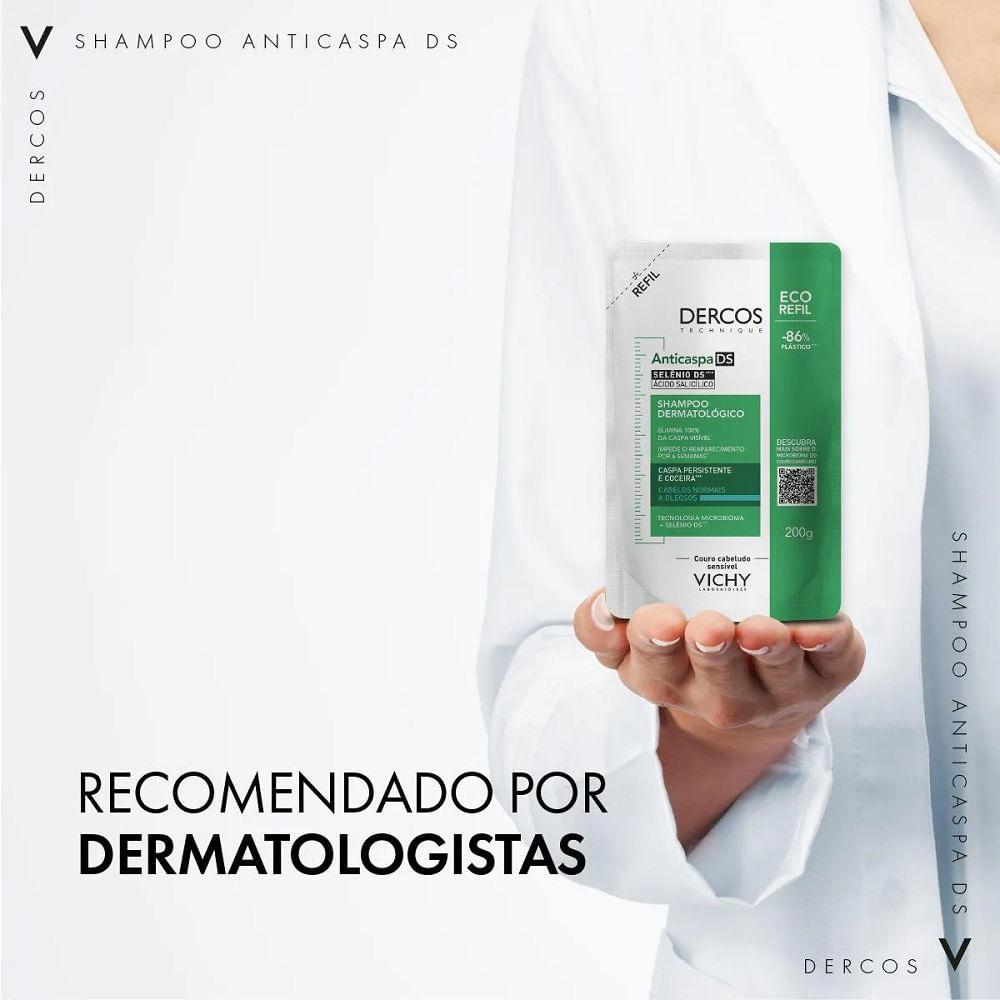 Refil Shampoo Anticaspa Ds Vichy Dercos Oily Cabelos Normais a Oleosos 200g - 10