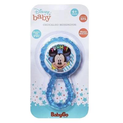 Chocalho Mordedor BabyGo Disney Mickey para Bebês