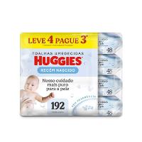 Lenços Umedecidos Huggies Recém-Nascido Sem Fragrância 4x 48 Unidades - 1