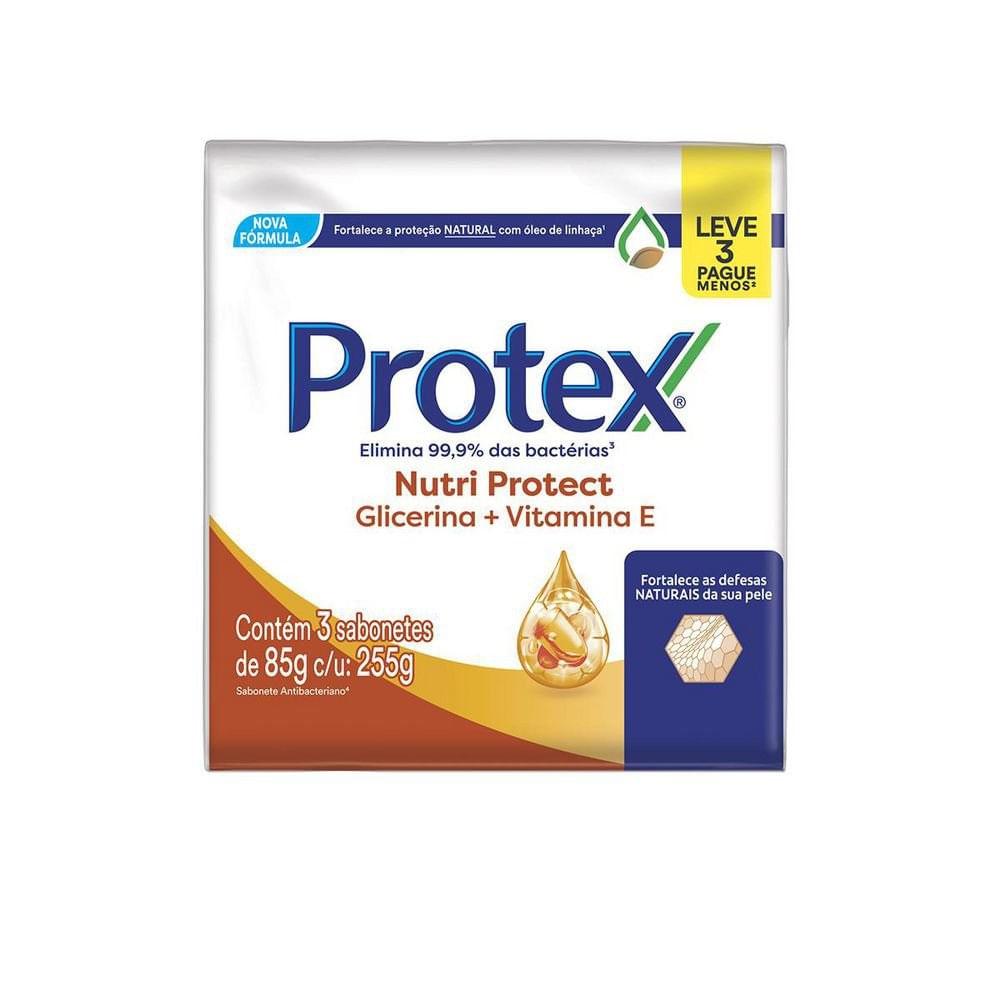 Kit Sabonete em Barra Protex Nutri Protect 3 Unidades 85g Cada - 1