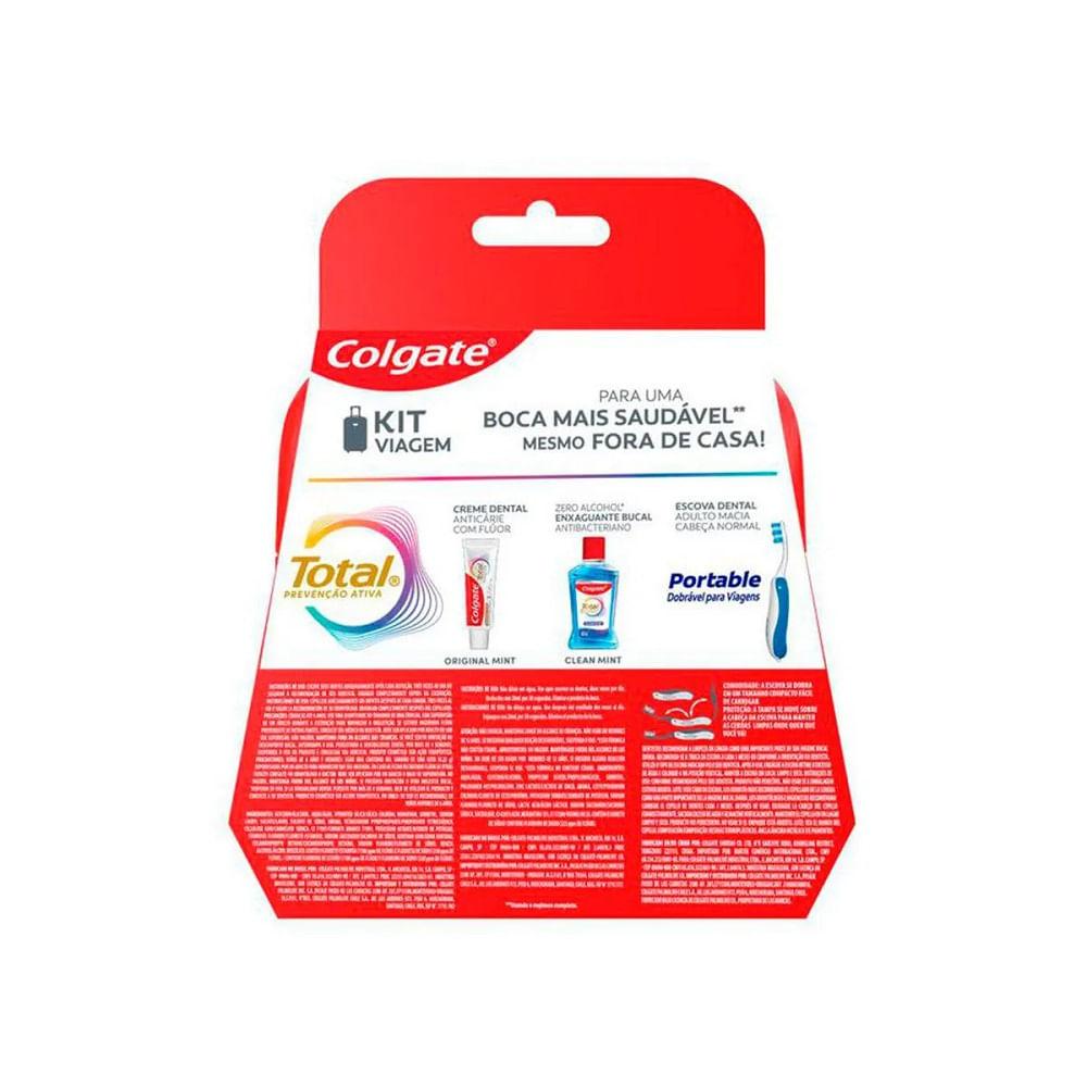 Kit Colgate Viagem com Escova + Creme Dental 30g + Solução Bucal 60ml - 2