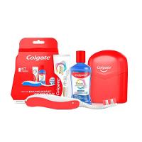Kit Colgate Viagem com Escova + Creme Dental 30g + Solução Bucal 60ml