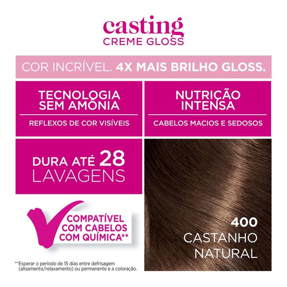 Tintura Casting Gloss 400 Castanho Natural. - 4