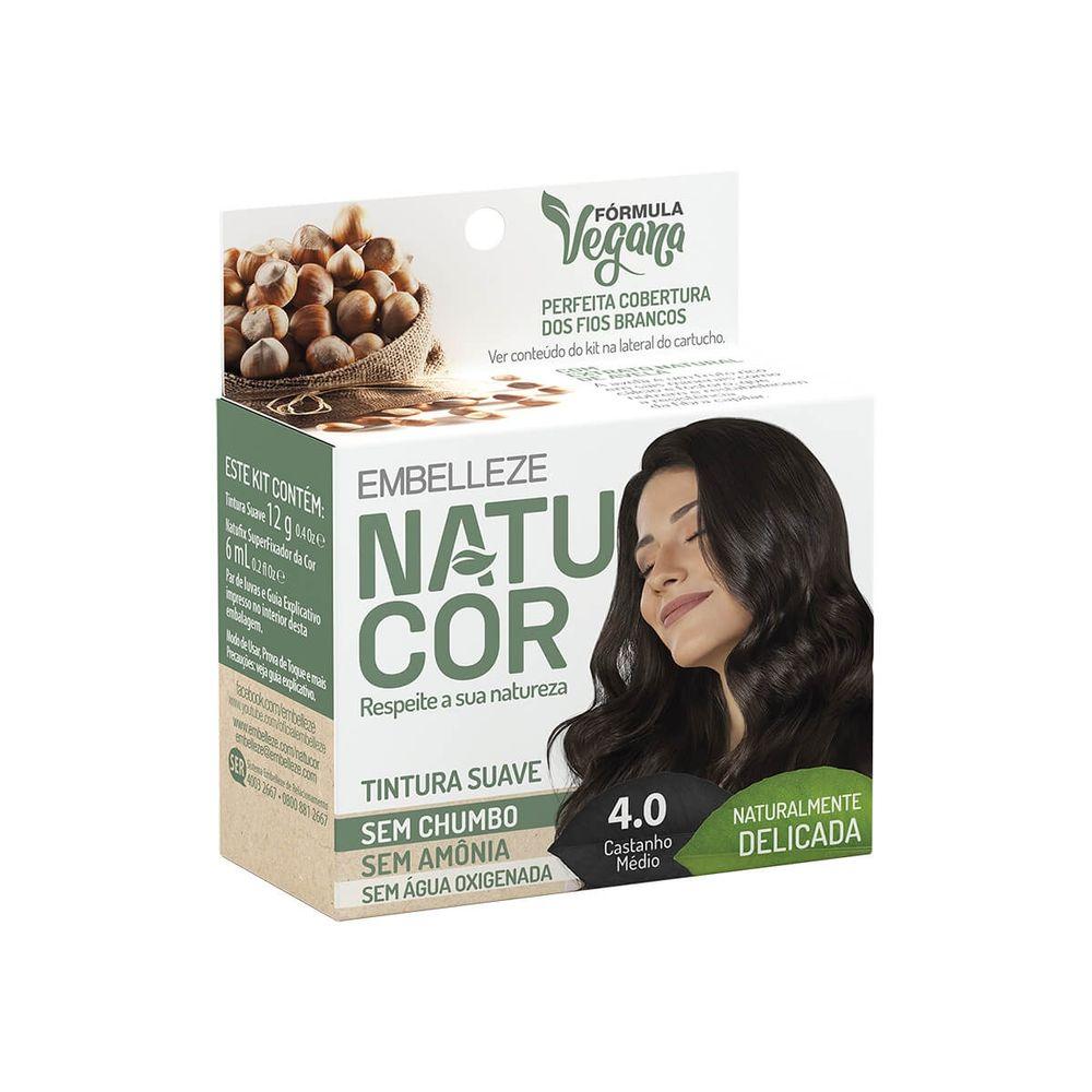 Tintura Natucor 4.0 Castanho Médio 12g - 1