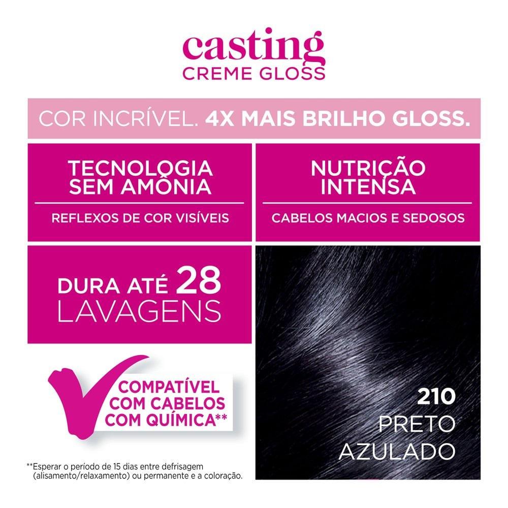 Tintura Casting gloss 210 preto azulado - 4