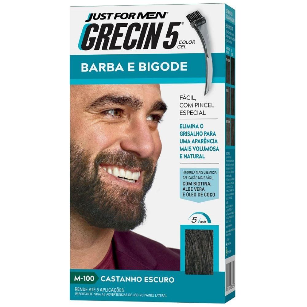 Tintura Grecin 5 Barba e Bigode M-100 Castanho Escuro - 2