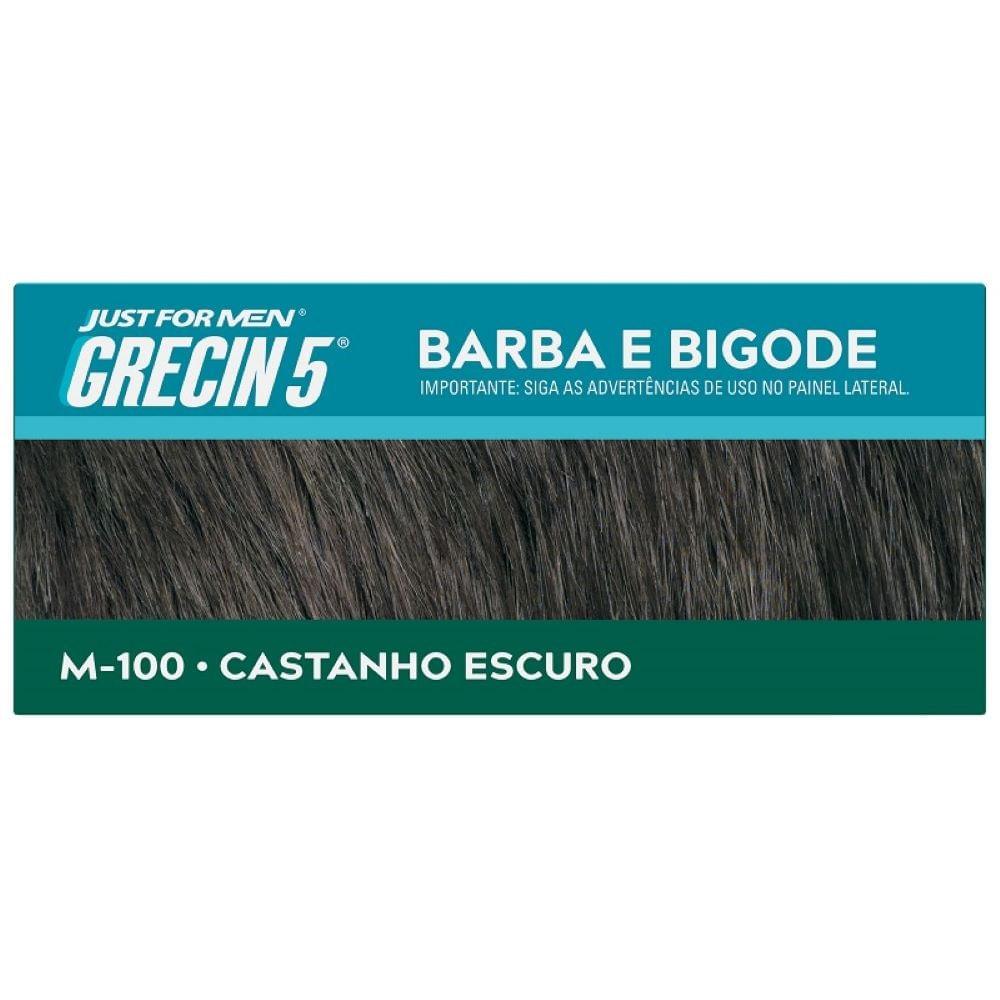 Tintura Grecin 5 Barba e Bigode M-100 Castanho Escuro - 6