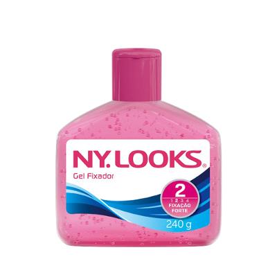 Gel de Cabelo Ny Looks Fator 2 Forte Fixação Rosa 240g
