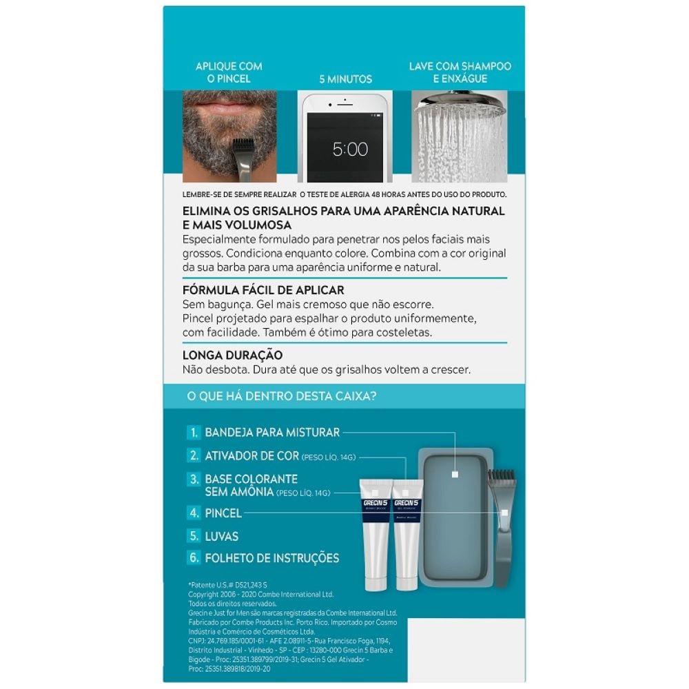 Tintura Grecin 5 Barba e Bigode M-110 Preto - 3