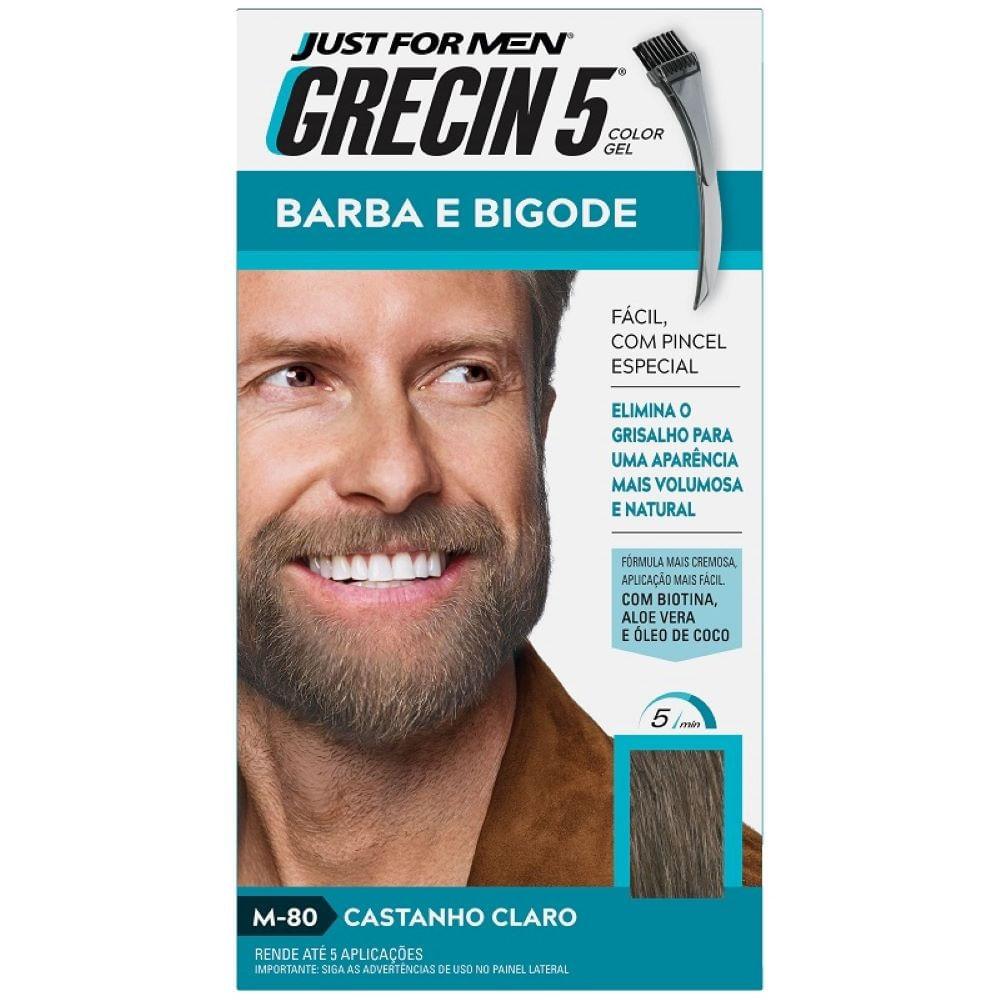 Tintura Grecin 5 Barba e Bigode M-80 Castanho Claro - 1
