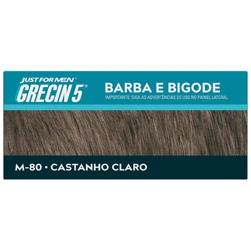 Tintura Grecin 5 Barba e Bigode M-80 Castanho Claro - 6