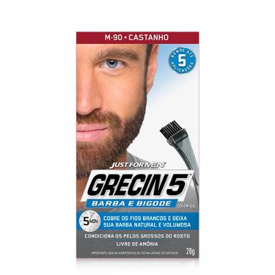 Color Gel Barba e Bigode Grecin 5 Castanho 28g