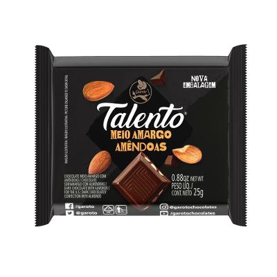 Chocolate GAROTO TALENTO Meio Amargo com Amêndoas 25g