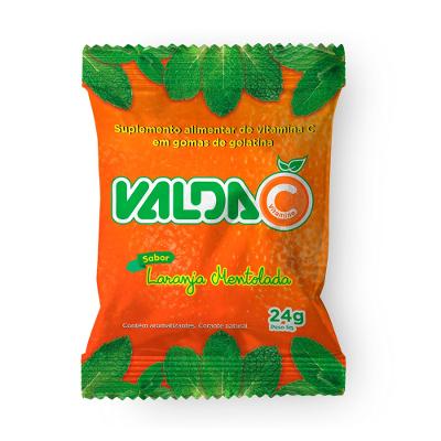Balas de Gelatina Valda Vitamina C Laranja Mentolada 24g