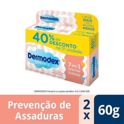 Kit 2 Pomadas de Assadura Infantil Dermodex Prevent 60g cada