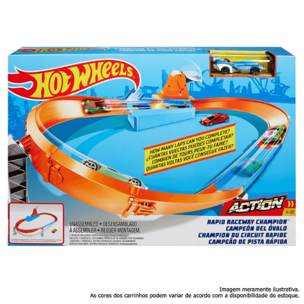 Pista Hot Wheels Action Campeonato Mattel Sortido - 3