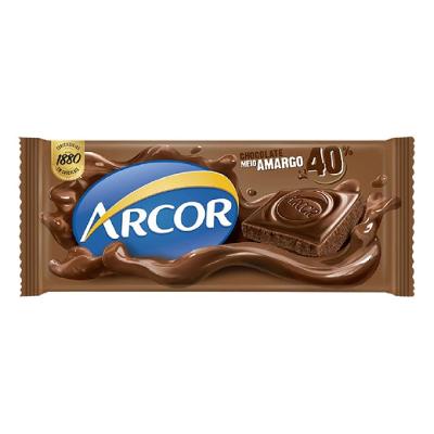 Chocolate Arcor Meio Amargo 40% 80g