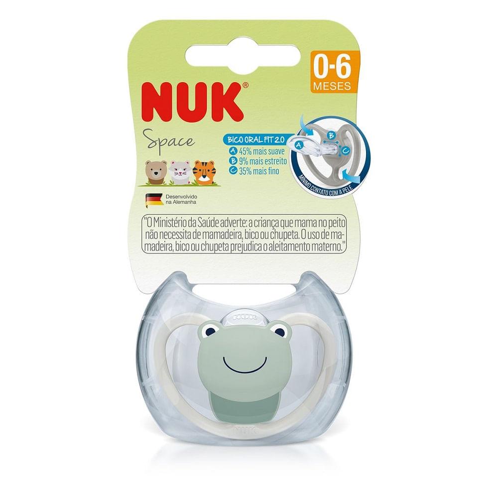 Chupeta Nuk Urso Silicone Neutra S1 0-6 Meses 73491N - 1