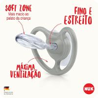 Chupeta Nuk Urso Silicone Neutra S1 0-6 Meses 73491N - 6