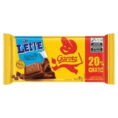 Chocolate Ao Leite Garoto 80g