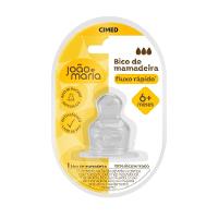 Bico de Mamadeira de Silicone João e Maria Fluxo Rápido Cimed 6+Meses - 1