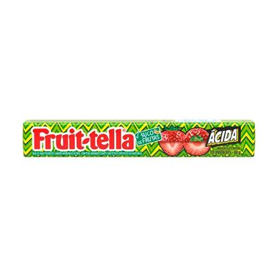Bala Fruittela 40G Mastigável Ácida Morango