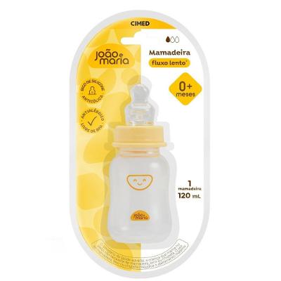 Mamadeira João e Maria Fluxo Lento Cimed 0+Meses 120ml