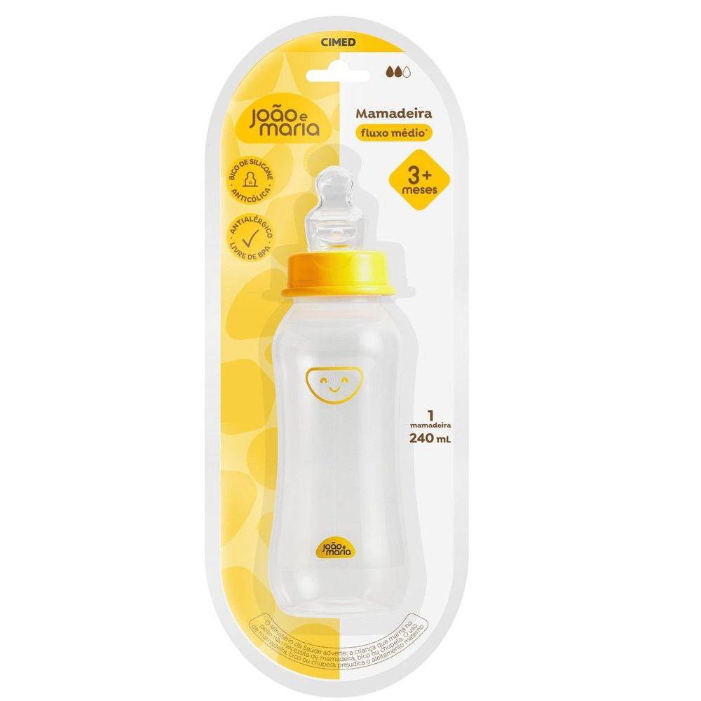 Mamadeira João e Maria Fluxo Médio Cimed 3+Meses 240ml - 1