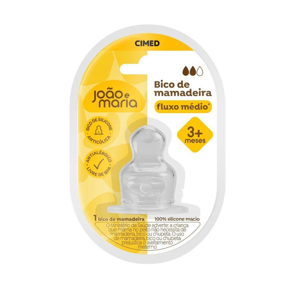 Bico de Mamadeira de Silicone João e Maria Fluxo Médio Cimed 3+Meses - 1