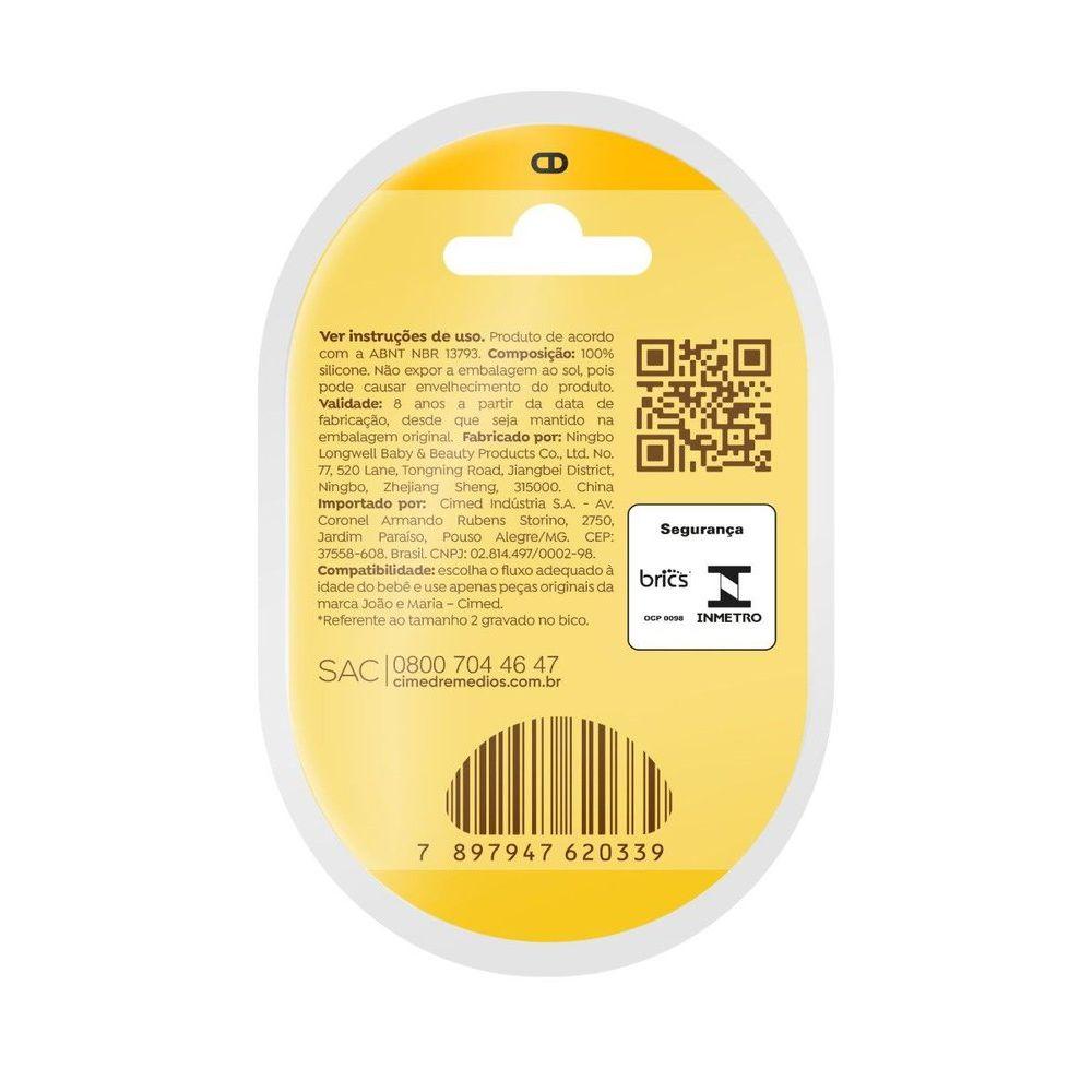 Bico de Mamadeira de Silicone João e Maria Fluxo Médio Cimed 3+Meses - 2