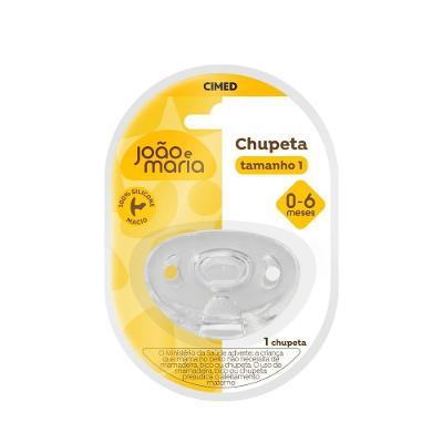 Chupeta de Silicone João e Maria Tamanho 1 Cimed 0-6 Meses