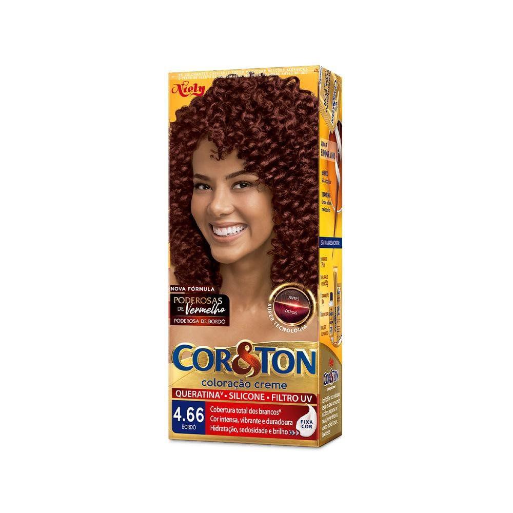 Tintura Cor E Ton + Ox Vermelhos 4.66 Bordeaux 125 G. - 1