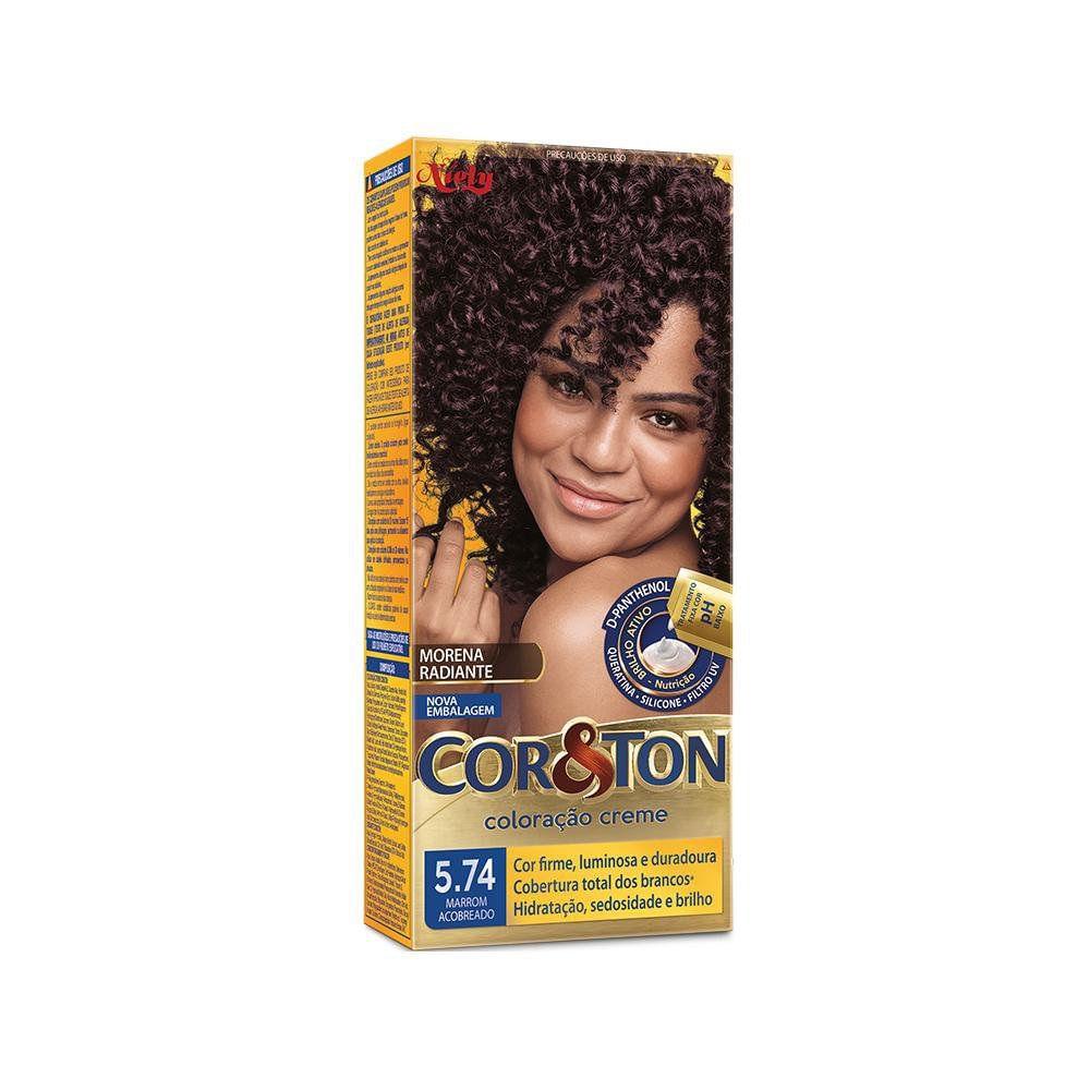 Tintura Creme Cor&ton 5.74 Marrom Acobreado - 1