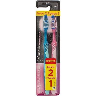 Escova Dental Johnson Confort Clean Média Leve2 Pague1