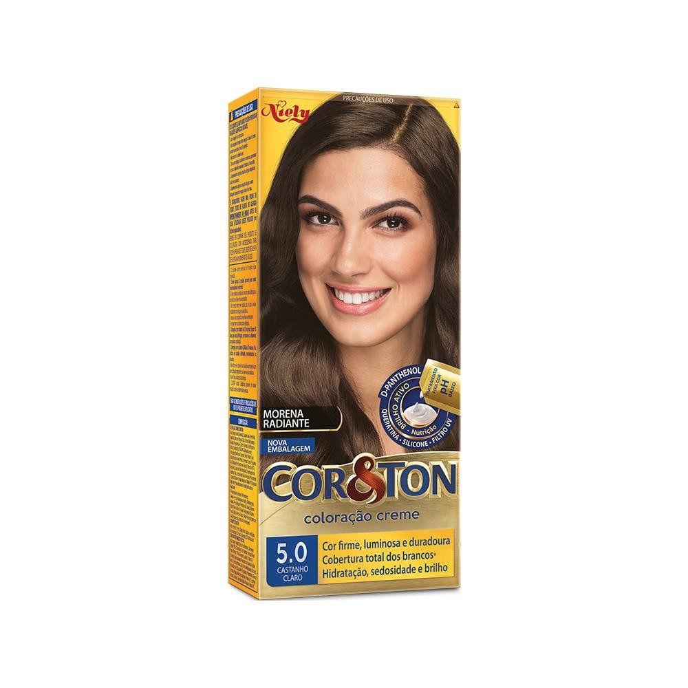 Tintura Creme Cor&Ton 5.0 Castanho Claro - 1