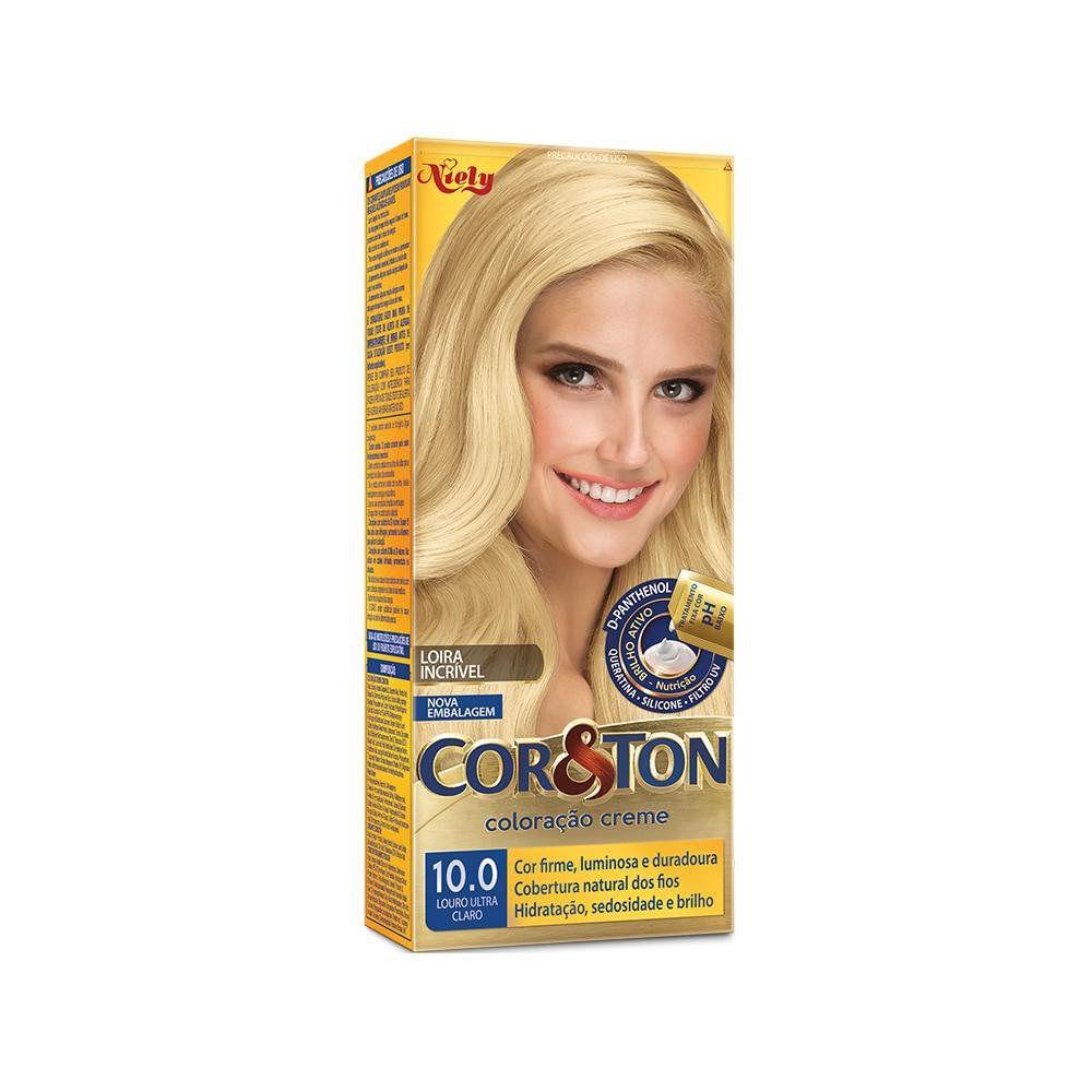 Tintura Creme Cor&Ton 10.0 Louro Ultra Claro - 1