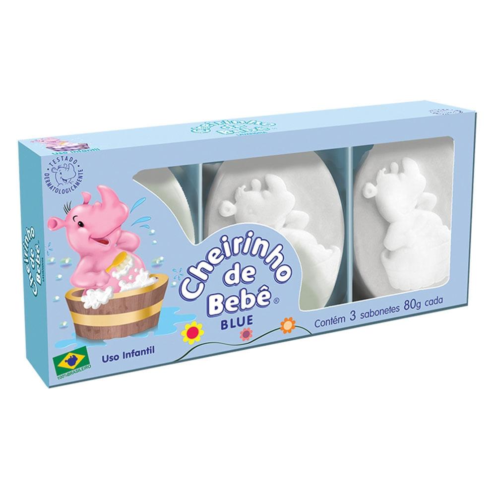 Sabonete Infantil Cheirinho De Bebe Blue 3 Unidades - 1