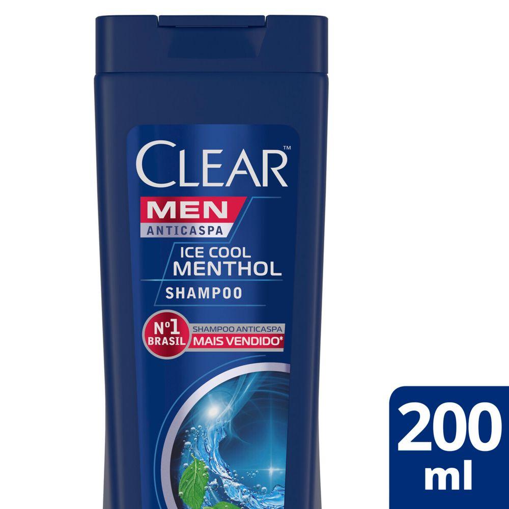 Shampoo Anticaspa Clear Men Ice Cool Menthol 200ml - 1