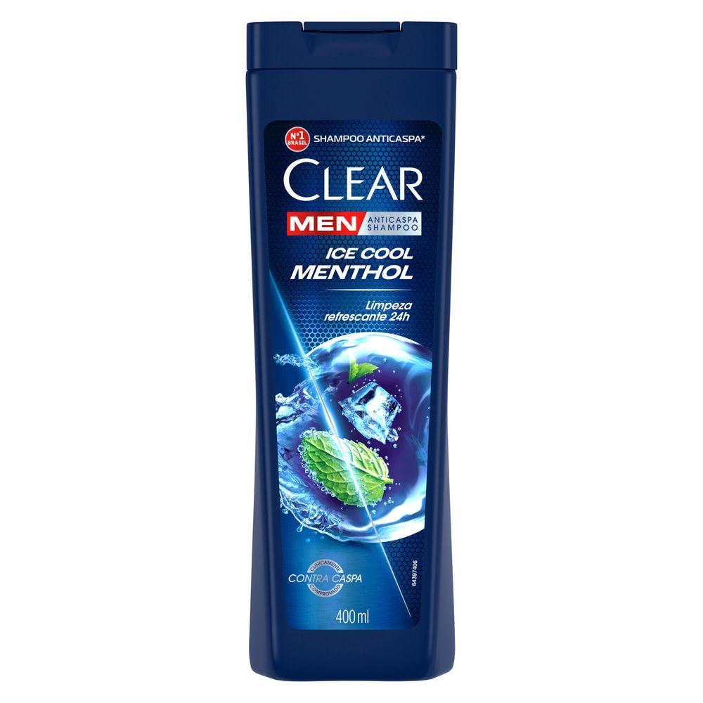 Shampoo Anticaspa Clear Men Ice Cool Mentol 400ml - 2