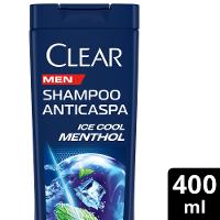 Shampoo Anticaspa Clear Men Ice Cool Mentol 400ml - 1