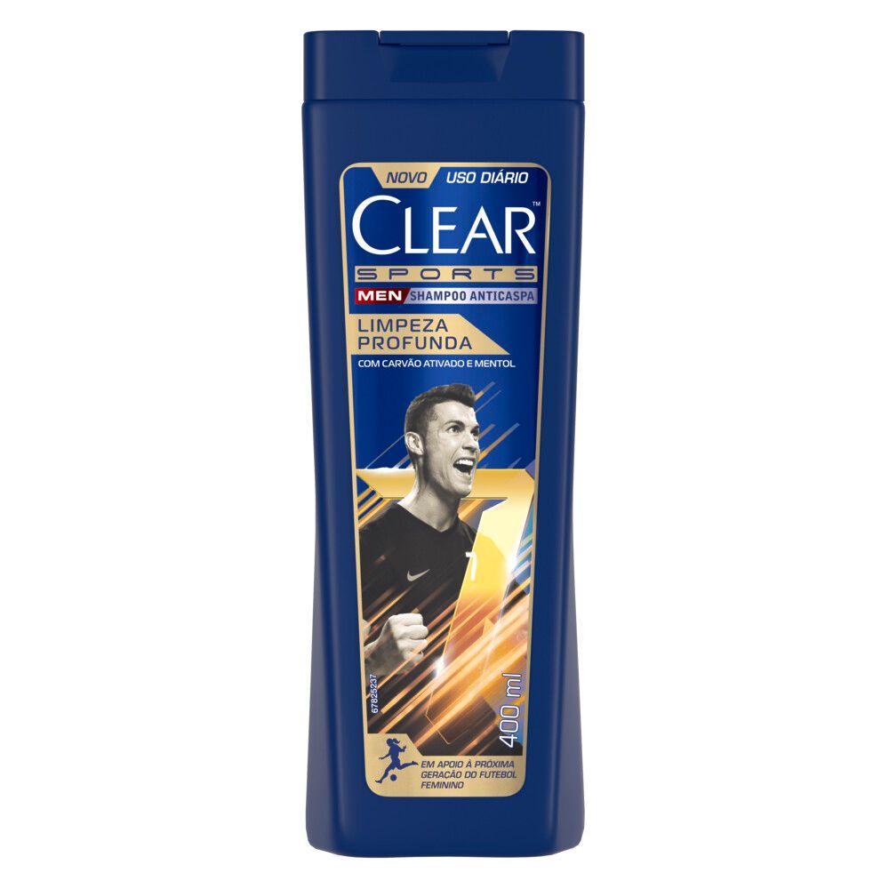 Shampoo Anticaspa Clear Men Sports Cristiano Ronaldo Limpeza Profunda 400 ml - 2