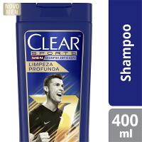 Shampoo Anticaspa Clear Men Sports Cristiano Ronaldo Limpeza Profunda 400 ml - 1