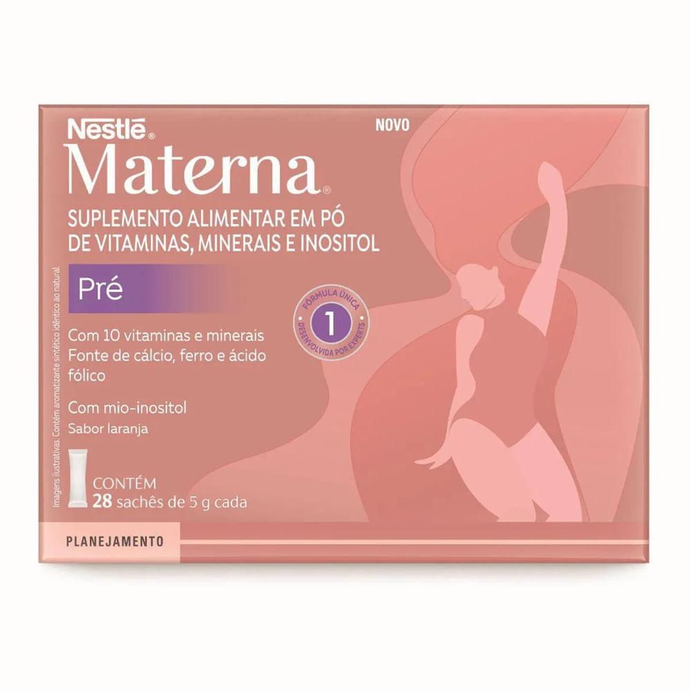 Polivitamínico Materna Pré Nestlé Sabor Laranja 28 Sachês de 5g - 2