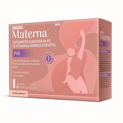Polivitamínico Materna Pré Nestlé Sabor Laranja 28 Sachês de 5g
