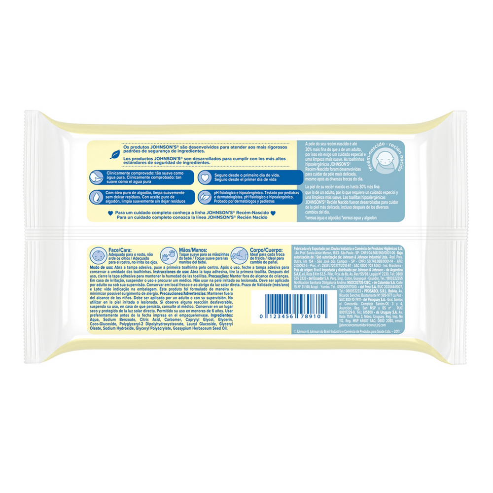 Lenços Umedecidos Johnsons Baby Recém Nascido 96 Unidades - 2